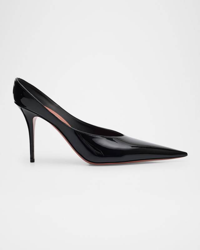 Anok Patent Leather Mule Pumps
